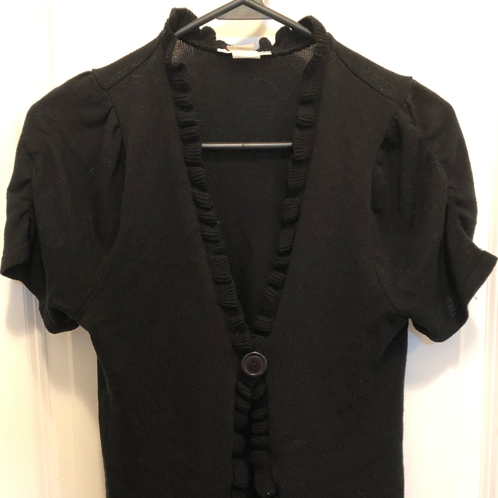 Black Ruffled Sweater
